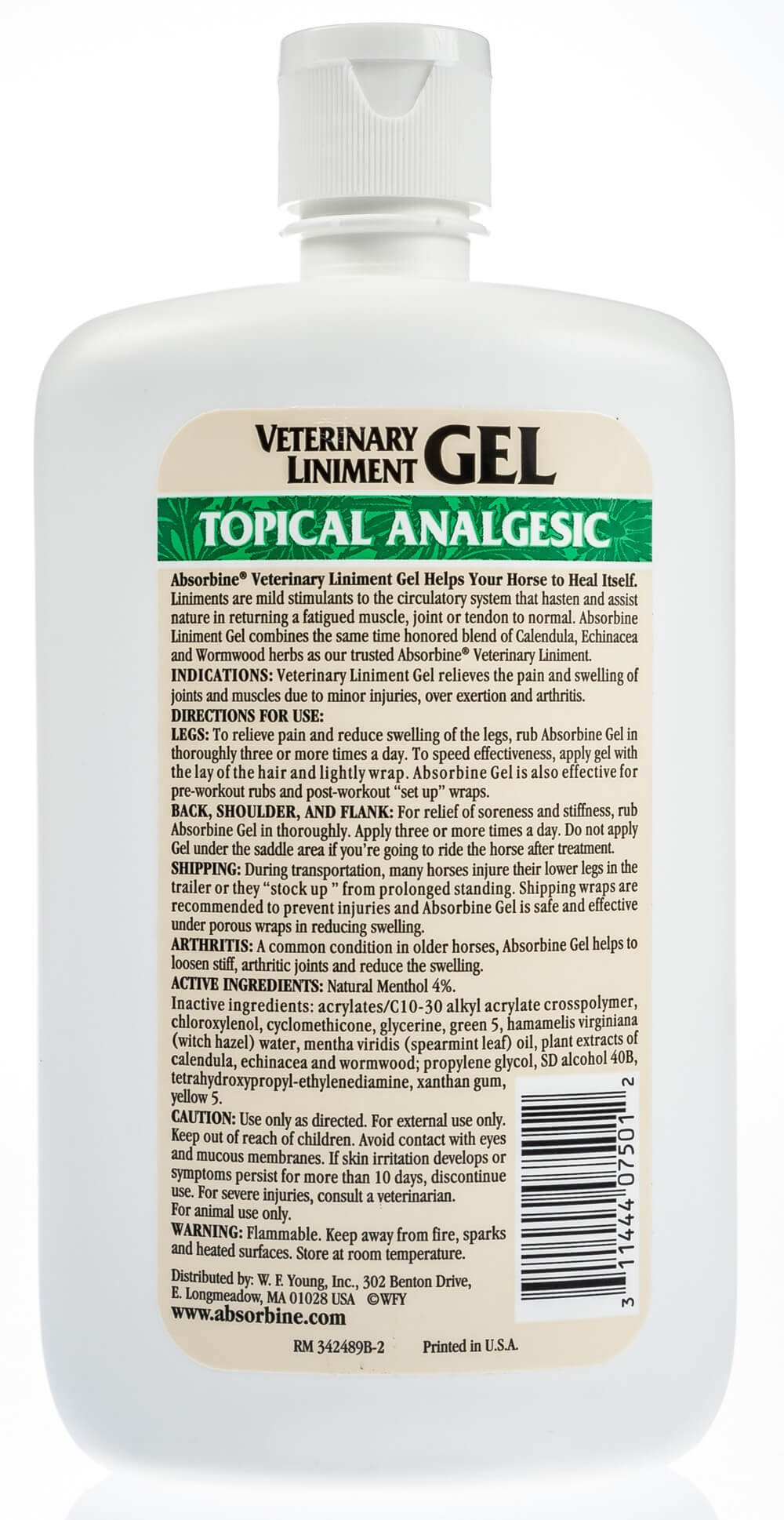 Absorbine Veterinary Liniment Gel, 12 oz eBay