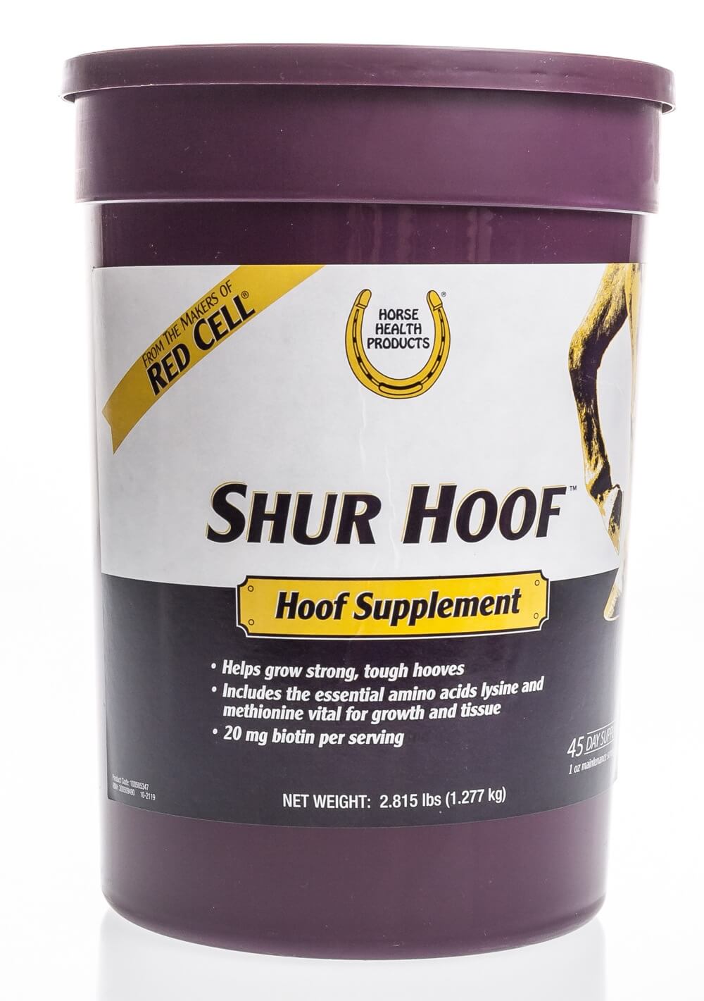 shur hoof hoof supplement, 2.81lb