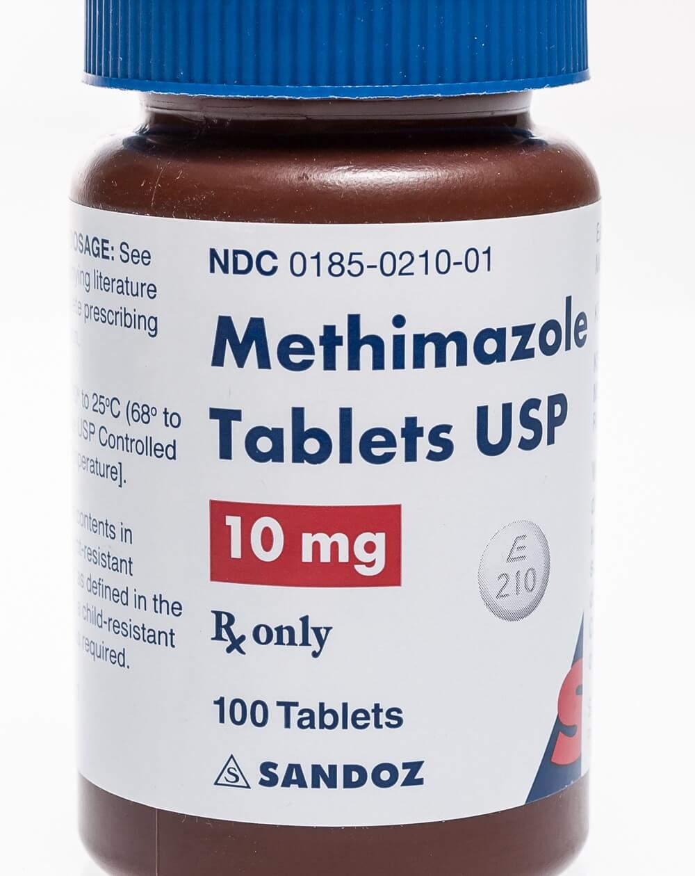 Methimazole Tabs 10 mg, 100 ct Santa Cruz Animal Health