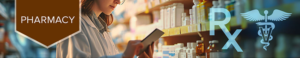 Animal health care pharmacy banner.