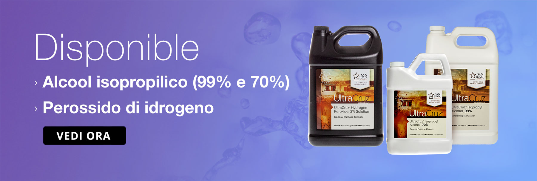 Alcool isopropilico e perossido di idrogeno (70% e 99%)
