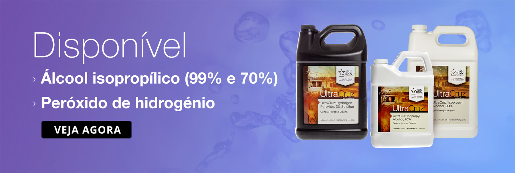 Álcool isopropílico e peróxido de hidrogênio (70% e 99%)