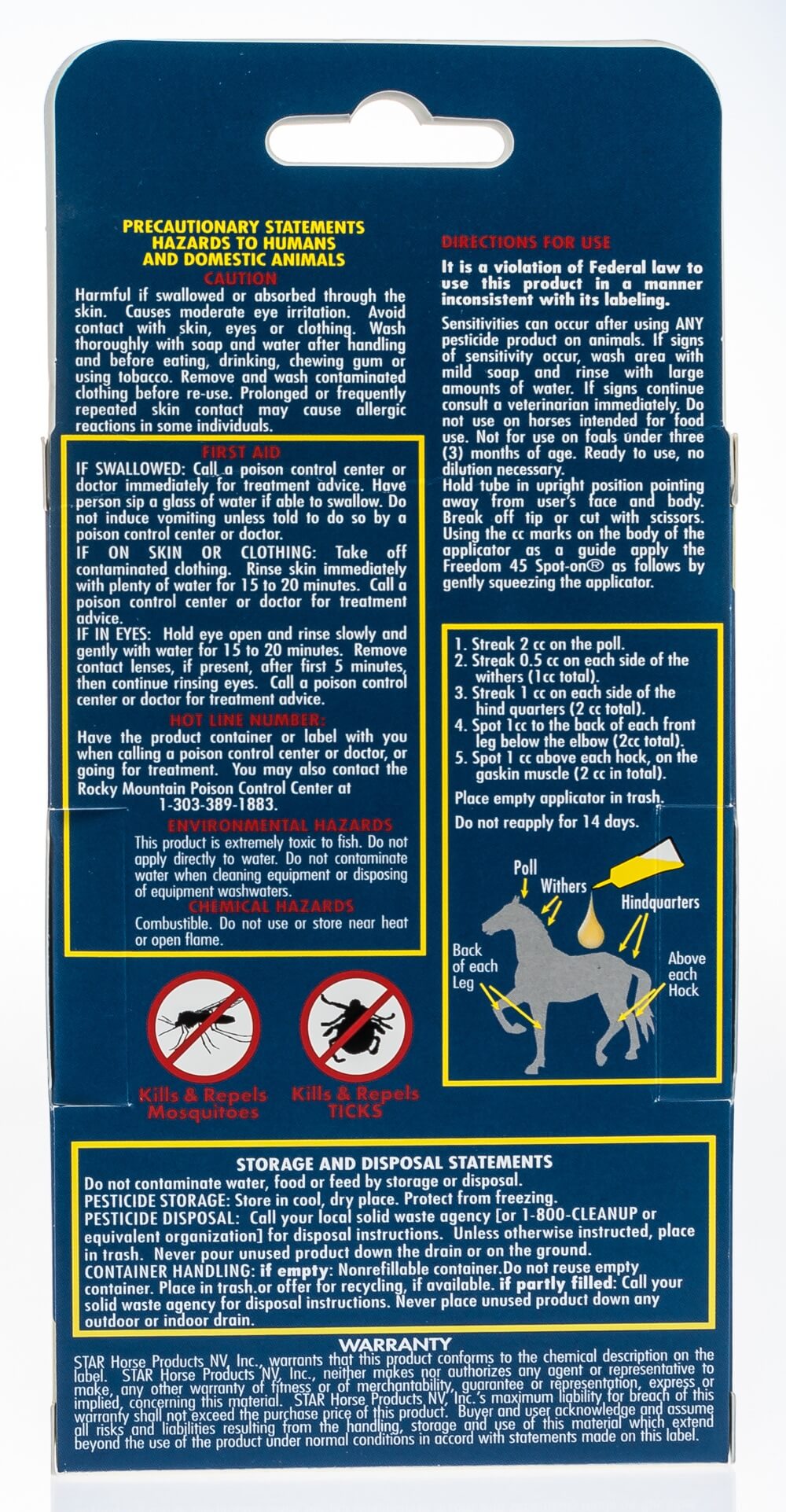 Freedom 45 Spoton for Horses 6 x 9 cc, 6/pk 818946000066 eBay