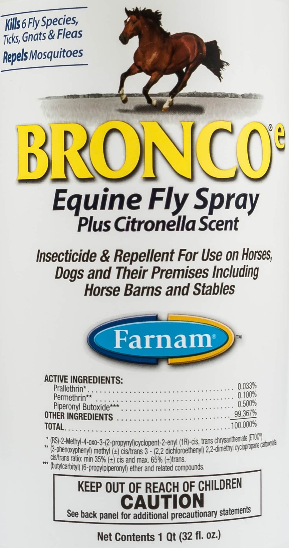 Bronco-E Equine Fly Spray, 32 oz 86621023284 | eBay