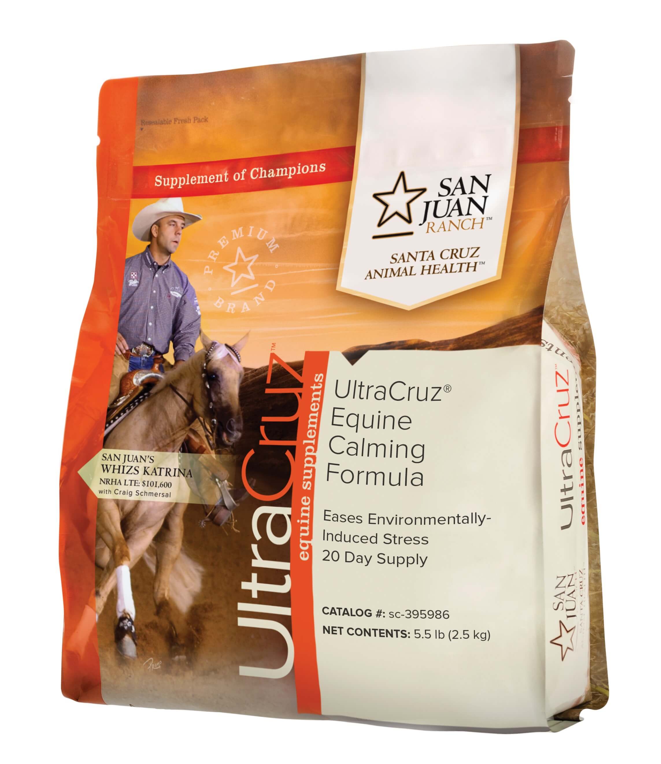 UltraCruz Equine Calming Supplement for Horses, 6 lb, Pellet (20 Day