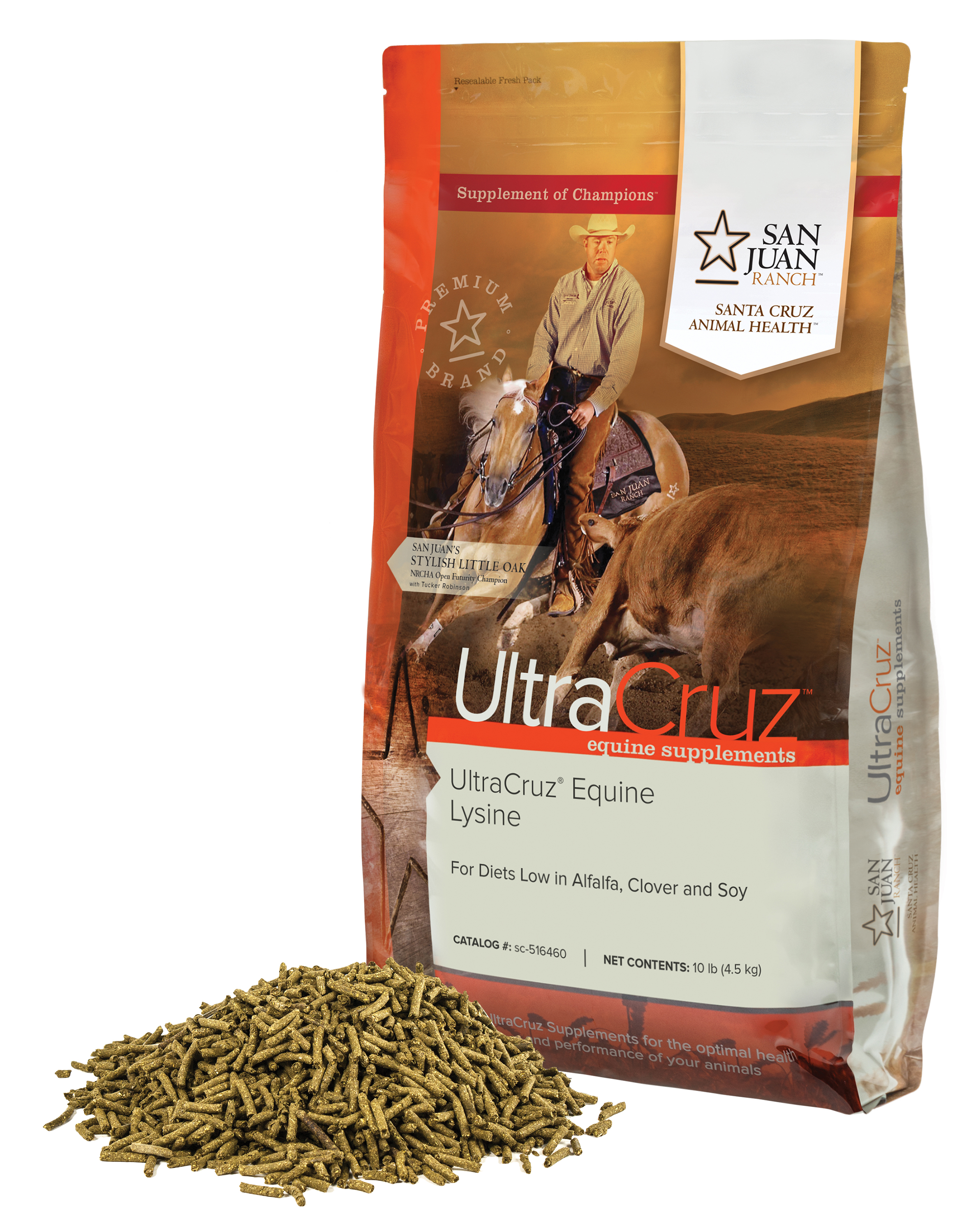 UltraCruz Equine Lysine Supplement for Horses, 10 lb, Pellet (80 Day