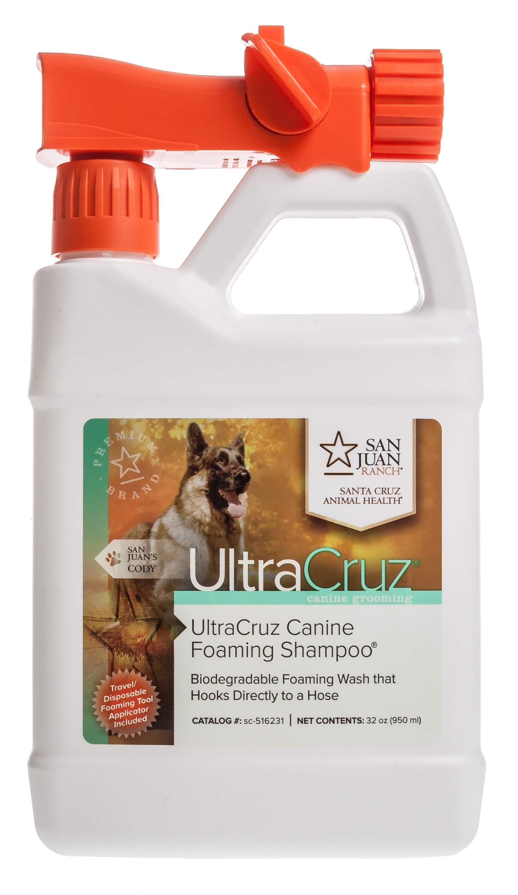 UltraCruz Canine Foaming Dog Shampoo, 32 oz with Travel Applicator