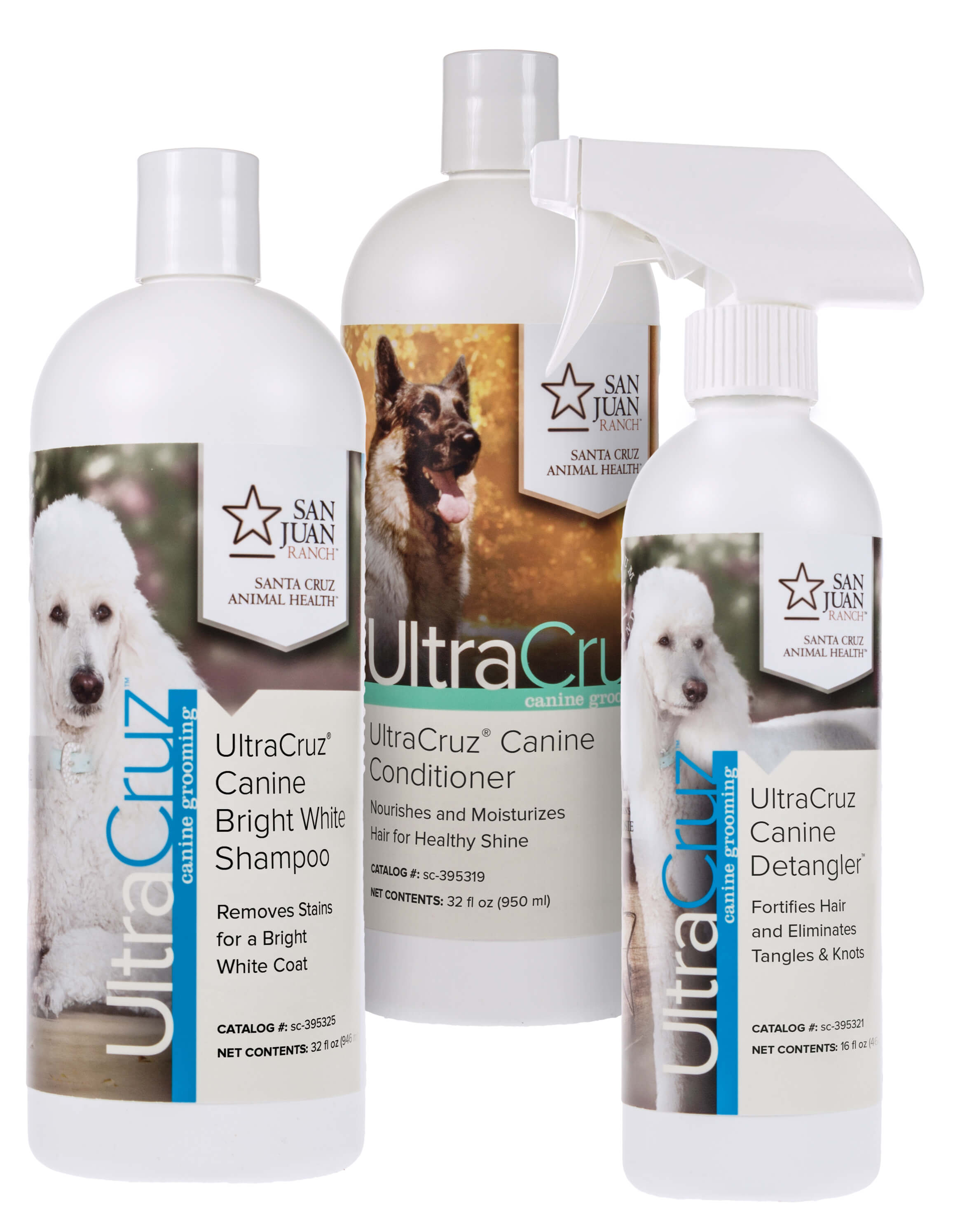 UltraCruz Bright White Dog Shampoo & Conditioner Bundle 32oz ea & 16oz