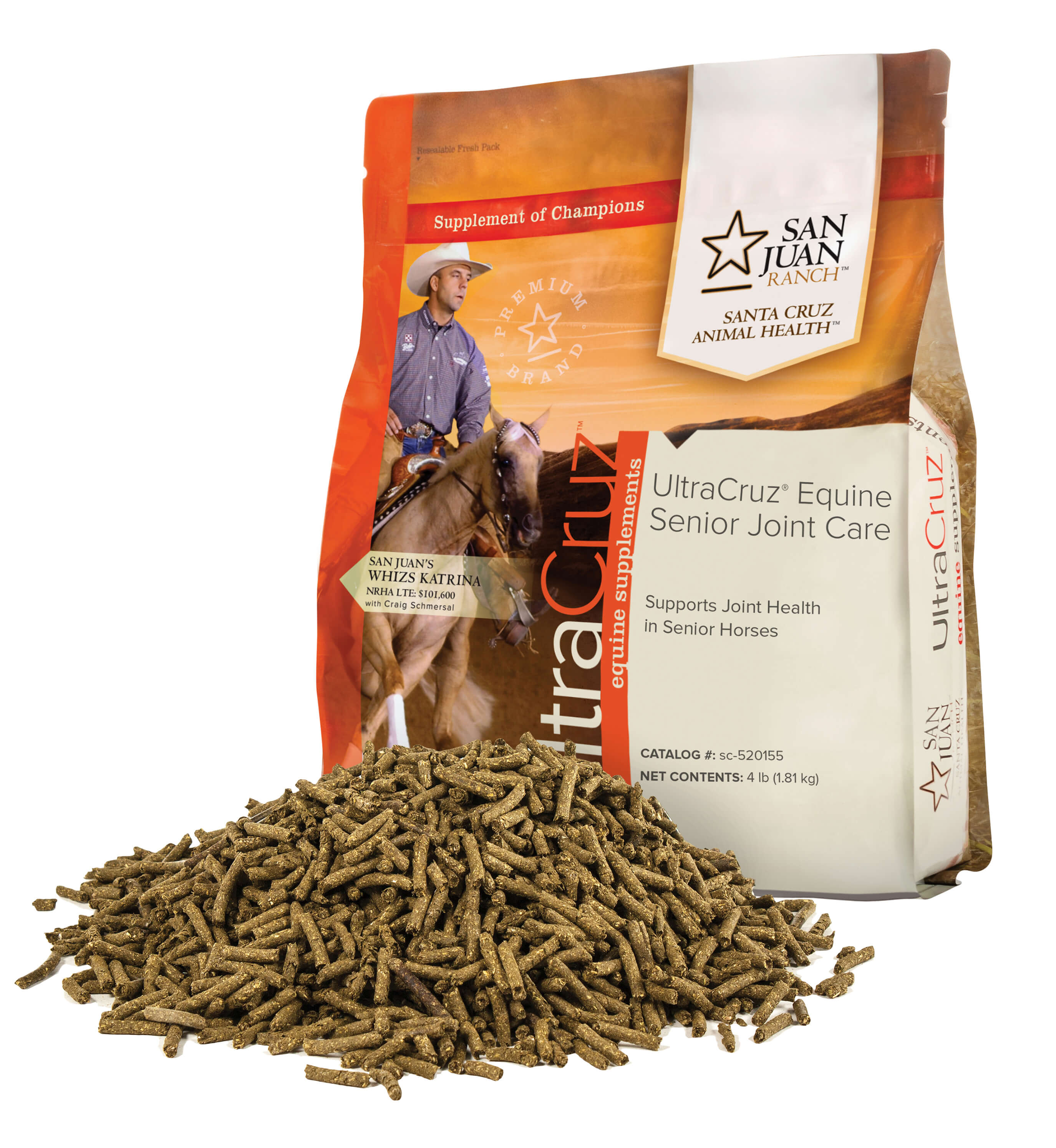 UltraCruz Equine Senior Joint Supplement for Horses, 4 lb Pellet (28