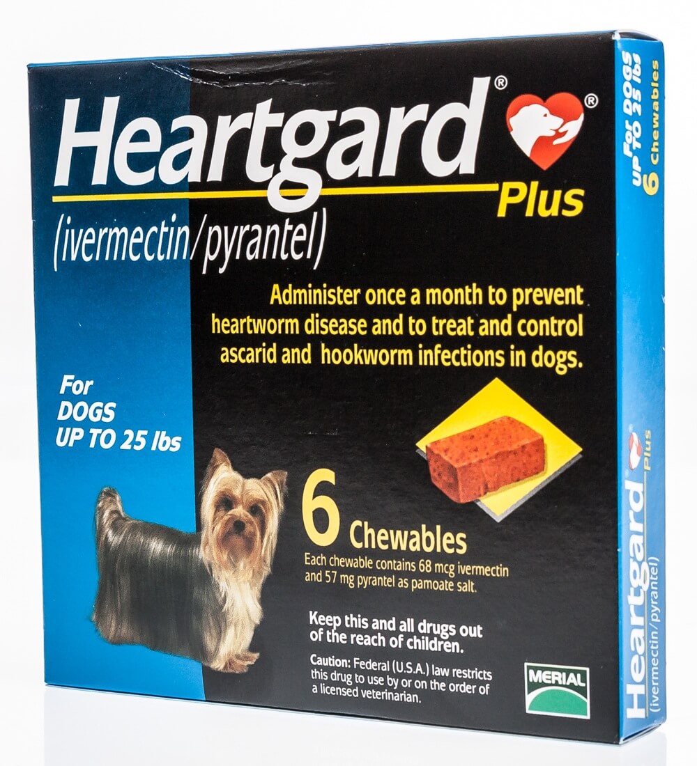 Heartgard® Plus for Dogs, Blue, up to 25 lbs, 68 µg, 6 ct | Santa Cruz ...