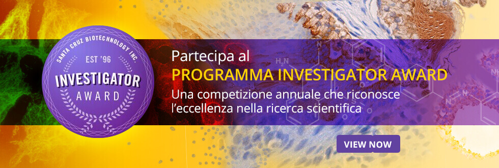 The Santa Cruz Biotechnology Investigator Award recognizes excellence in scientific research.