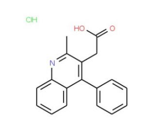 (2-methyl-4-phenylquinolin-3-yl)acetic acid hydrochloride (CAS 943825-22-7) - chemical structure image