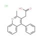 (2-methyl-4-phenylquinolin-3-yl)acetic acid hydrochloride (CAS 943825-22-7) - chemical structure image