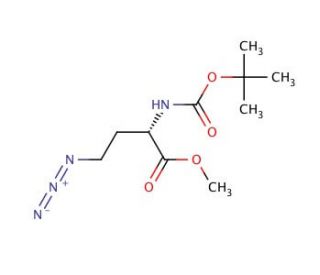 (2S)-N-Boc-2-amino-4-azido-butanoic acid methyl ester (CAS 359781-97-8) - chemical structure image