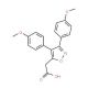 [3,4-Bis-(4-methoxyphenyl)isoxazol-5-yl]-acetic acid (CAS 78967-07-4) - chemical structure image