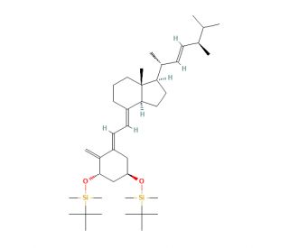 (3S)-1,3-Bis-O-(tert-Butyldimethylsilyl)-3-hydroxy-5,6-trans-vitamin D2 (CAS 111594-58-2) - chemical structure image