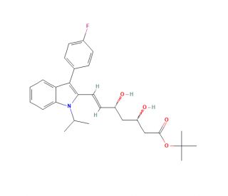 (3S,5R,E)-tert-Butyl 7-(3-(4-Fluorophenyl)-1-isopropyl-1H-indol-2-yl)-3,5-dihydroxyhept-6-enoate (CAS 194935-03-0) - chemical