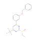(4-(3-Benzyloxyphenyl)-2-ethylsulfinyl-6-(trifluoromethyl)pyrimidine (CAS 1371569-69-5) - chemical structure image