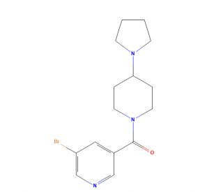 (5-Bromopyridin-3-yl)(4-(pyrrolidin-1-yl)piperidin-1-yl)methanone (CAS 1314241-44-5) - chemical structure image
