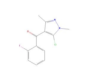 (5-Chloro-1,3-dimethyl-1H-pyrazol-4-yl)(2-fluorophenyl)methanone (CAS 29938-71-4) - chemical structure image