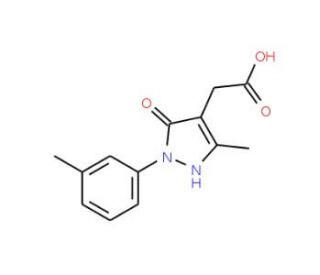 (5-Hydroxy-3-methyl-1-m-tolyl-1H-pyrazol-4-yl)-acetic acid (CAS 1015844-54-8) - chemical structure image