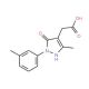 (5-Hydroxy-3-methyl-1-m-tolyl-1H-pyrazol-4-yl)-acetic acid (CAS 1015844-54-8) - chemical structure image