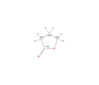 &gamma;-Butyrolactone-13C4 (CAS 848486-92-0) - chemical structure image