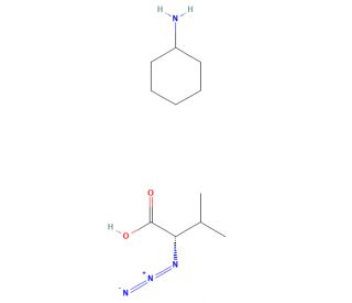 (S)-2-Azido Isovaleric Acid Cyclohexylammonium Salt (CAS 1217462-63-9) - chemical structure image