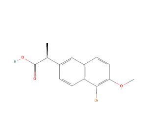(S)-5-Bromo Naproxen (CAS 84236-26-0) - chemical structure image