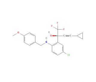 (S)-5-Chloro-&alpha;-(cyclopropylethynyl)-2-[[(4-methoxyphenyl)methyl]amino]-&alpha;-(trifluoromethyl)benzenemethanol (CAS 173676-60-3) -