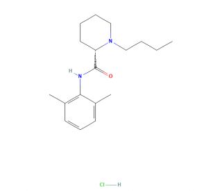 (S)-(&minus;)-Bupivacaine Hydrochloride (CAS 27262-48-2) - chemical structure image