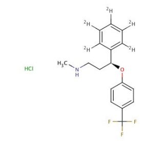 (S)-Fluoxetine-d5 Hydrochloride (CAS 114247-06-2&#0; (unlabeled)) - chemical structure image