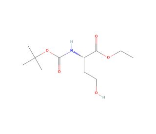 (S)-N-Boc-L-homoserine Ethyl Ester (CAS 147325-09-5) - chemical structure image