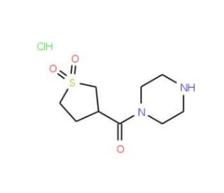 1-[(1,1-dioxidotetrahydrothien-3-yl)carbonyl]piperazine hydrochloride - chemical structure image
