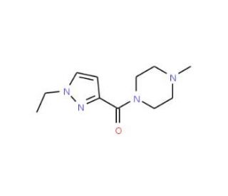 1-[(1-Ethyl-1H-pyrazol-3-yl)carbonyl]-4-methylpiperazine - chemical structure image
