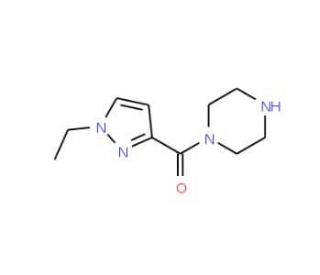 1-[(1-Ethyl-1H-pyrazol-3-yl)carbonyl]piperazine - chemical structure image