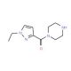1-[(1-Ethyl-1H-pyrazol-3-yl)carbonyl]piperazine - chemical structure image