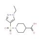 1-[(1-Ethyl-1H-pyrazol-4-yl)sulfonyl]piperidine-4-carboxylic acid - chemical structure image