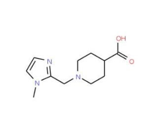 1-[(1-methyl-1H-imidazol-2-yl)methyl]piperidine-4-carboxylic acid - chemical structure image