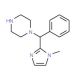 1-[(1-Methyl-1H-imidazol-2-yl)-phenyl-methyl]-piperazine - chemical structure image