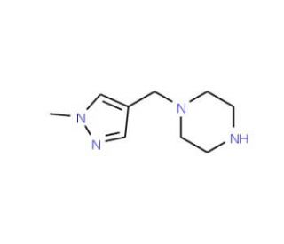1-[(1-Methyl-1H-pyrazol-4-yl)methyl]piperazine (CAS 1001757-59-0) - chemical structure image