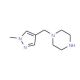 1-[(1-Methyl-1H-pyrazol-4-yl)methyl]piperazine (CAS 1001757-59-0) - chemical structure image