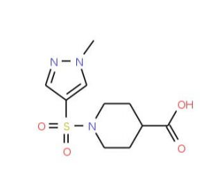 1-[(1-Methyl-1H-pyrazol-4-yl)sulfonyl]piperidine-4-carboxylic acid - chemical structure image