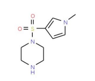 1-[(1-methyl-1H-pyrrol-3-yl)sulfonyl]piperazine - chemical structure image