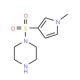 1-[(1-methyl-1H-pyrrol-3-yl)sulfonyl]piperazine - chemical structure image