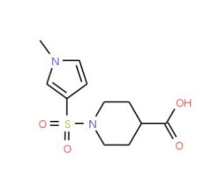 1-[(1-methyl-1H-pyrrol-3-yl)sulfonyl]piperidine-4-carboxylic acid - chemical structure image