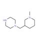 1-[(1-Methylpiperidin-3-yl)methyl]piperazine (CAS 496808-03-8) - chemical structure image