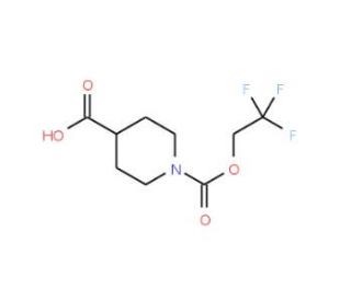 1-[(2,2,2-trifluoroethoxy)carbonyl]piperidine-4-carboxylic acid - chemical structure image