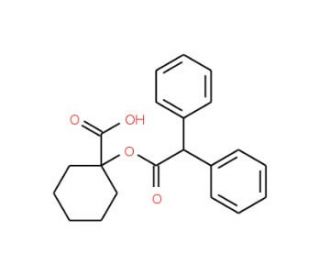 1-[(2,2-diphenylacetyl)oxy]cyclohexane-1-carboxylic acid - chemical structure image