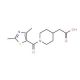 {1-[(2,4-Dimethyl-1,3-thiazol-5-yl)carbonyl]-piperidin-4-yl}acetic acid - chemical structure image